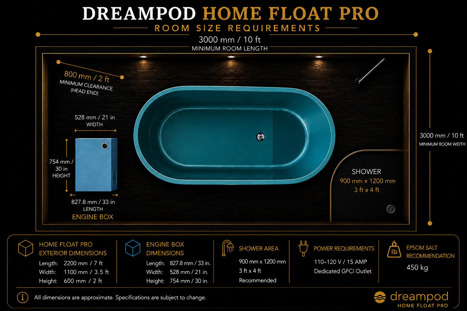 Dreampod Home Float Pro — Home Float Tank