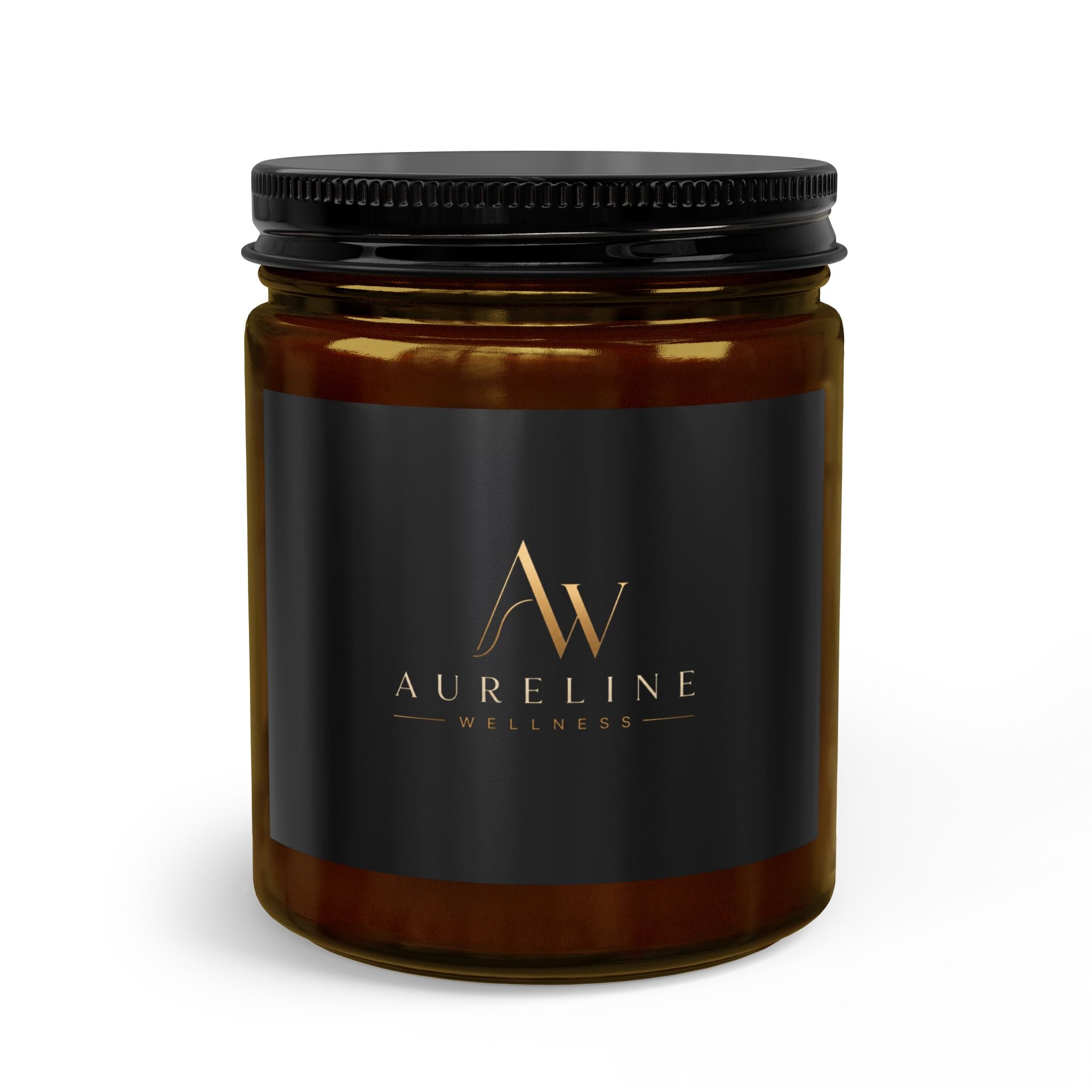 Aureline Wellness mason jar candle available in a selection of signature aromas and fragrances