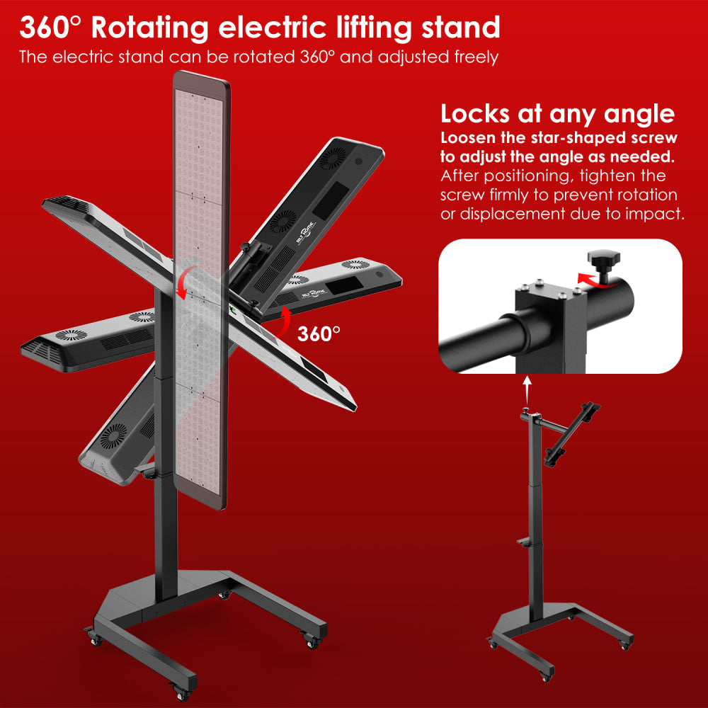 Total Spectrum ULTRA Full-Body Red Light Therapy Panel — 480 LEDs, Electric Stand
