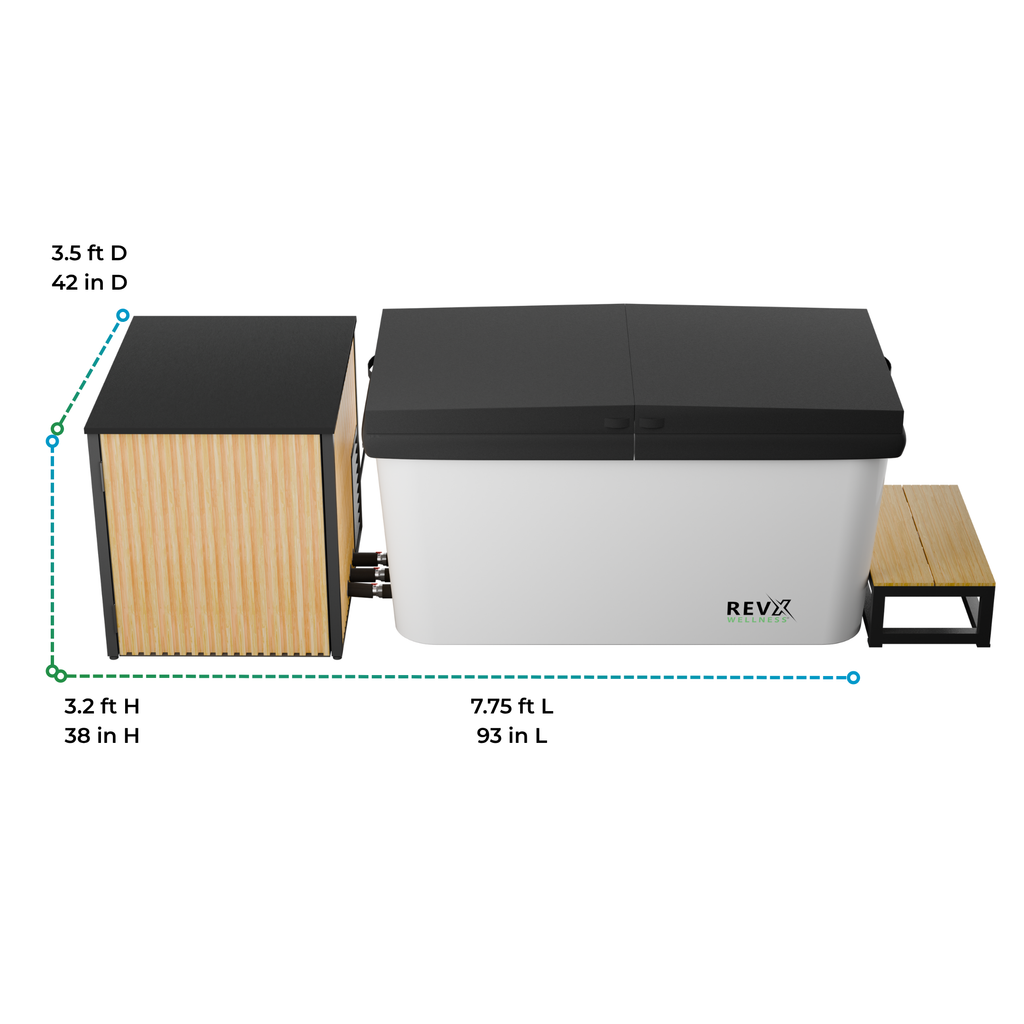 RevX X Tub Acrylic Cold Plunge + LUX Chiller & Filtration System