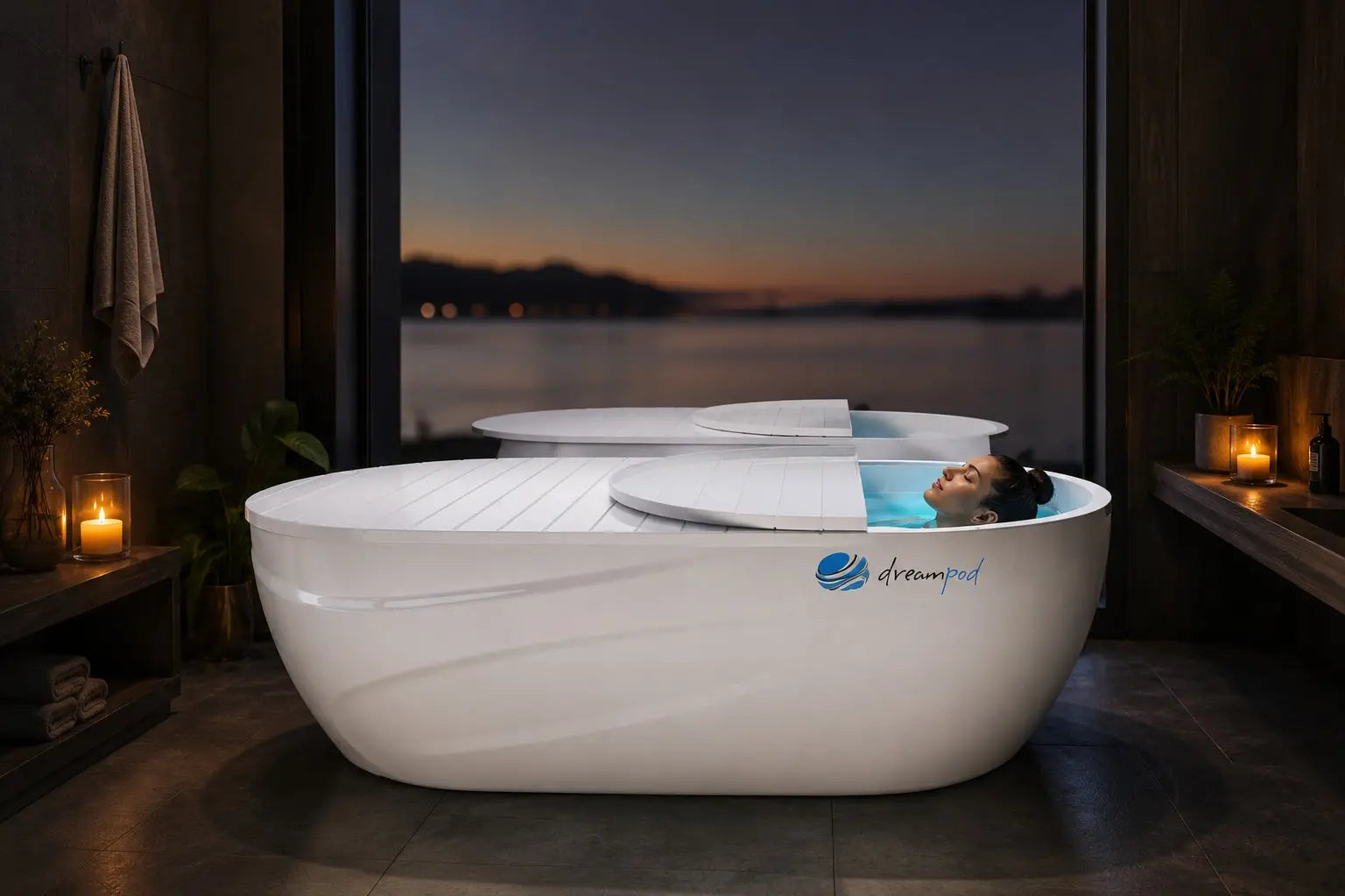 Experience deep relaxation at home with the Dreampod Home Float Pro, a premium float tank designed for comfort, sensory isolation, and everyday wellness.