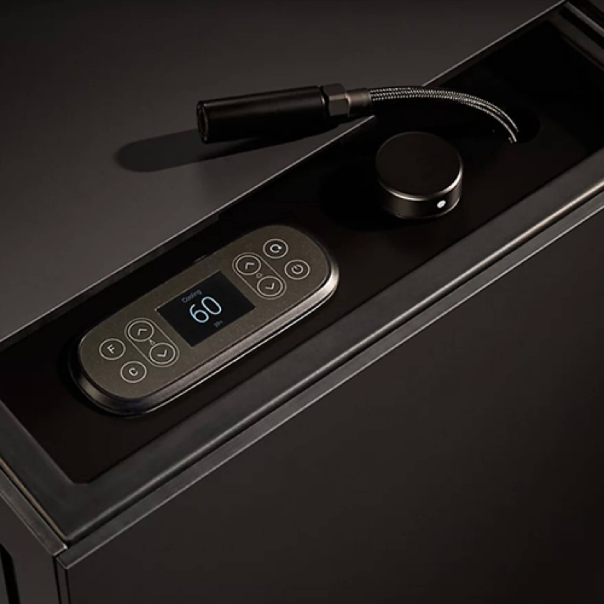 Kohler x Remedy Place Ice Bath control panel for temperature, lighting, and session management
