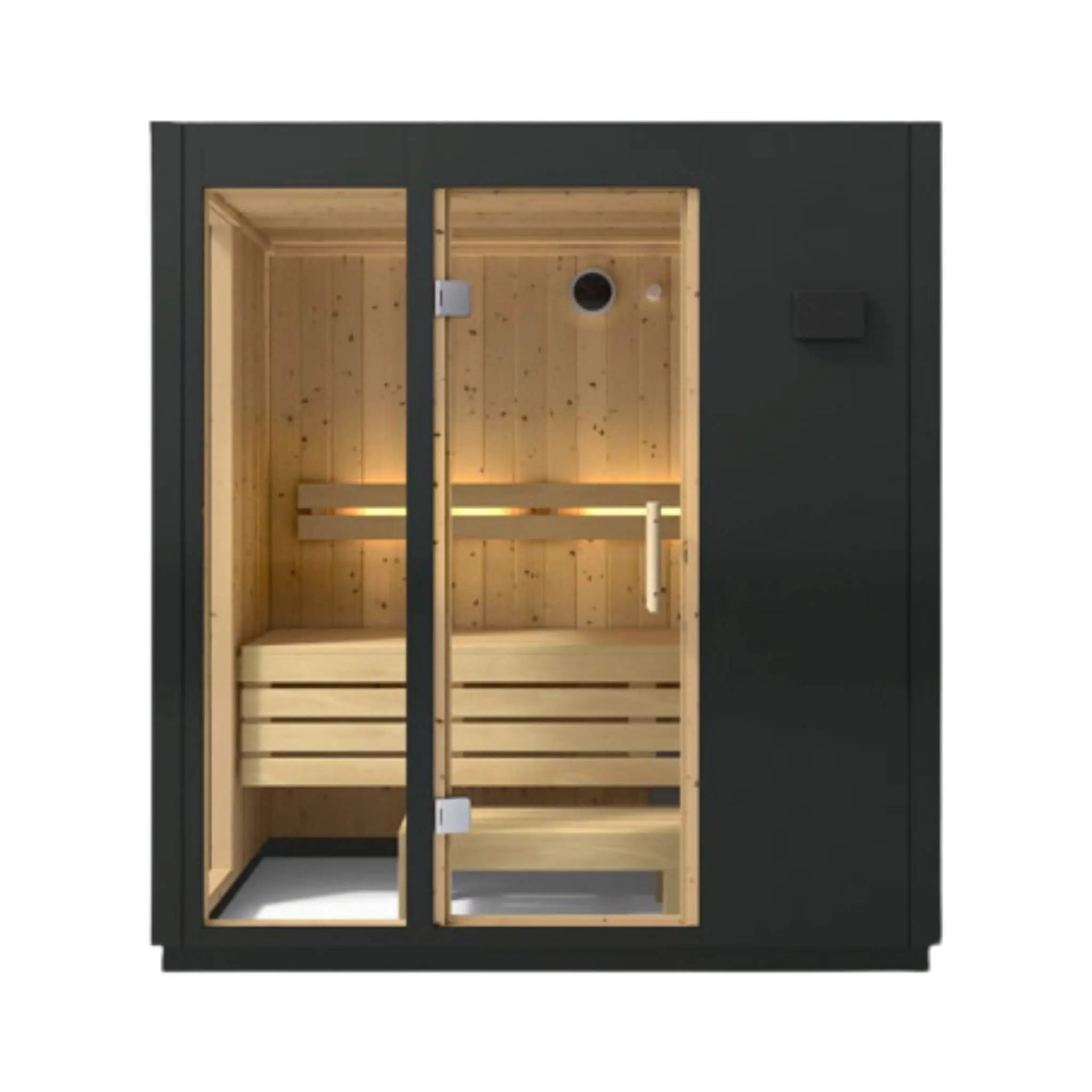 Kohler C1 Indoor Graphite Gray Freestanding Alcove Design Sauna Kit (SAK93182) Kohler