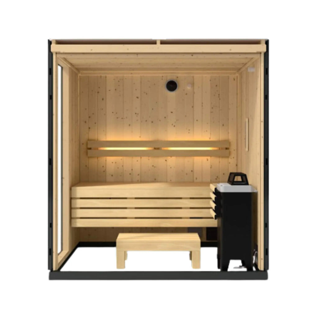 Kohler C1 Indoor Graphite Gray Freestanding Alcove Design Sauna Kit (SAK93182) Kohler