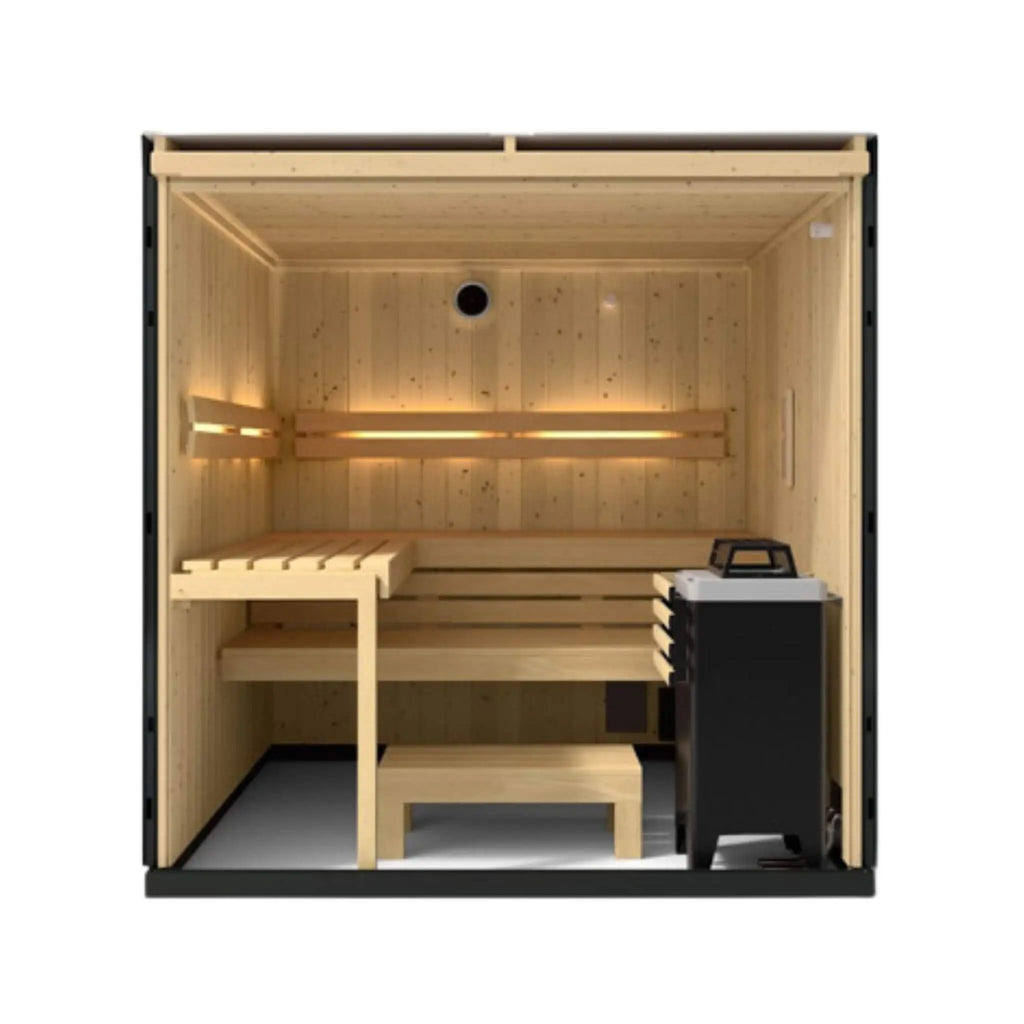 Kohler C1 Indoor Graphite Gray Freestanding Alcove Design Sauna Kit (SAK93182) Kohler