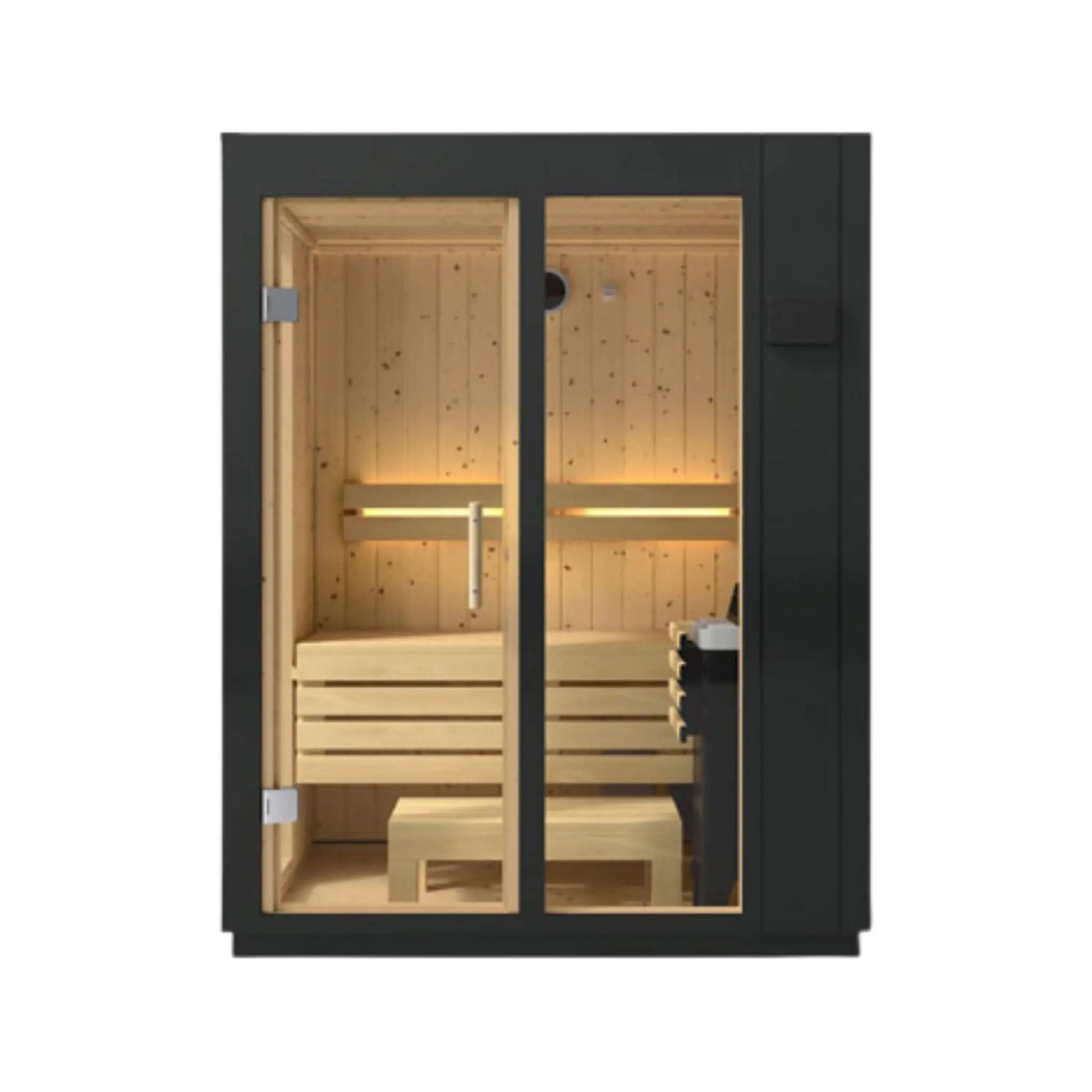 Kohler C1 Indoor Graphite Gray Freestanding Alcove Design Sauna Kit (SAK93182) Kohler