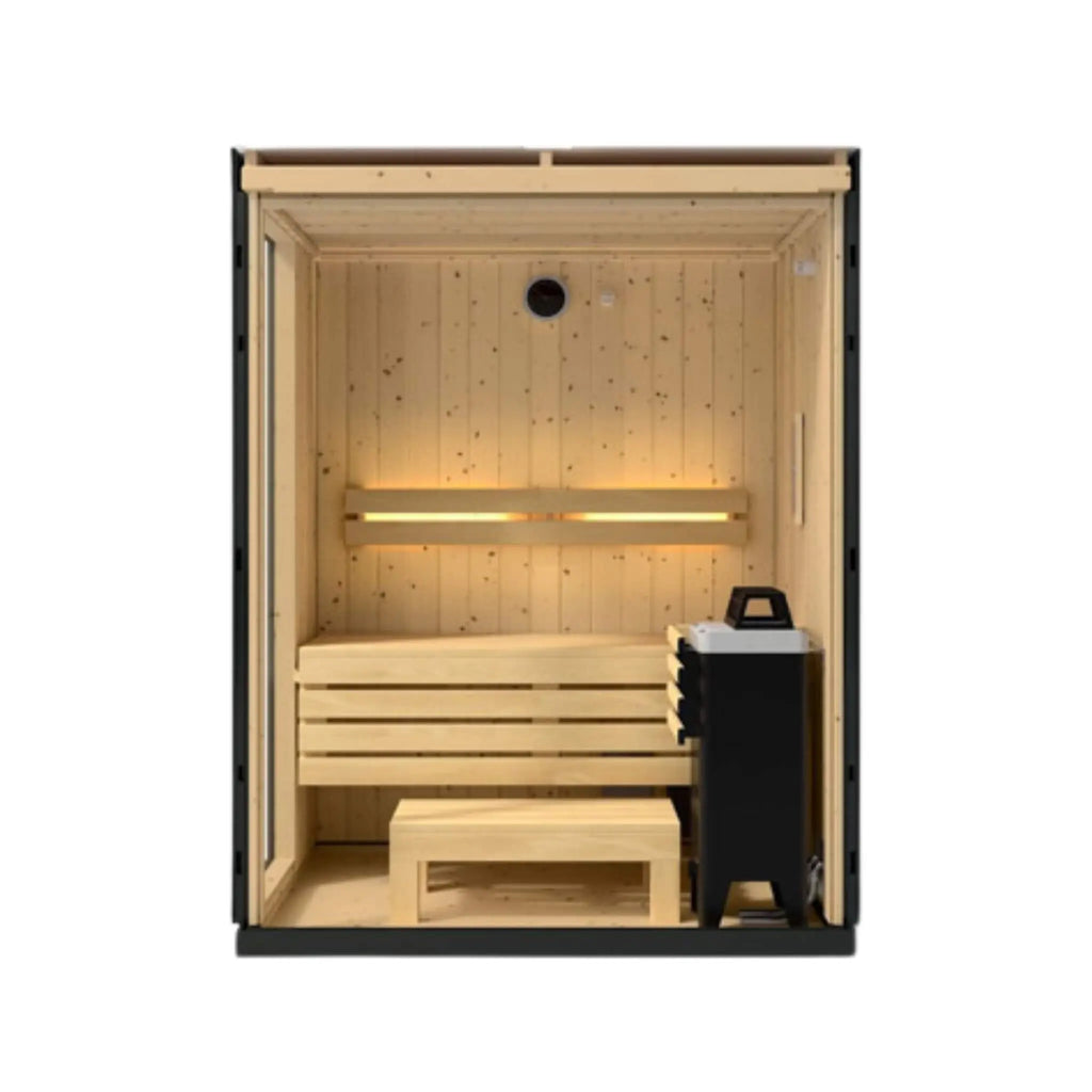 Kohler C1 Indoor Graphite Gray Freestanding Alcove Design Sauna Kit (SAK93182) Kohler