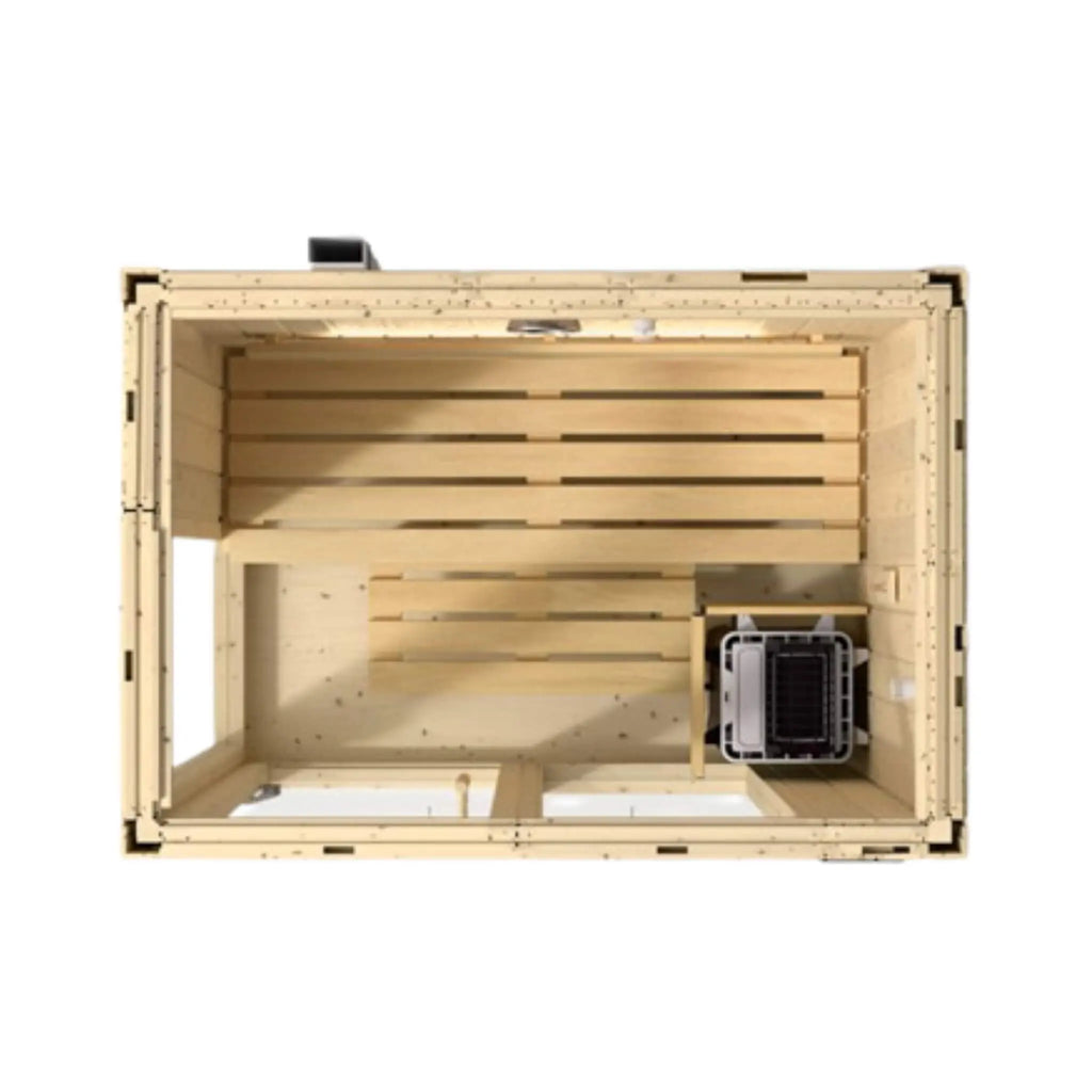 Kohler C1 Luxury Indoor Scandinavian Spruce Home Sauna Kit (SAK60418) Kohler