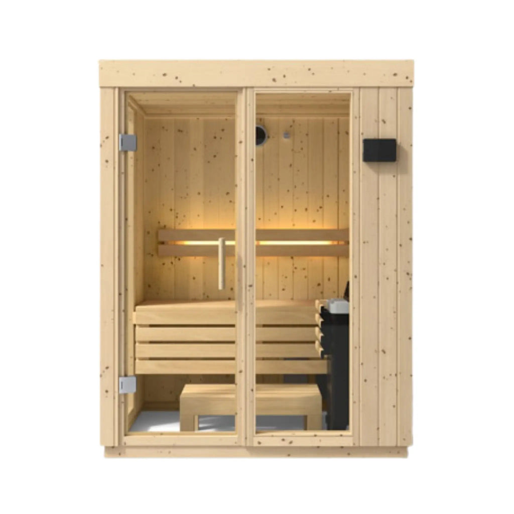 Kohler C1 Luxury Indoor Scandinavian Spruce Home Sauna Kit (SAK60418) Kohler