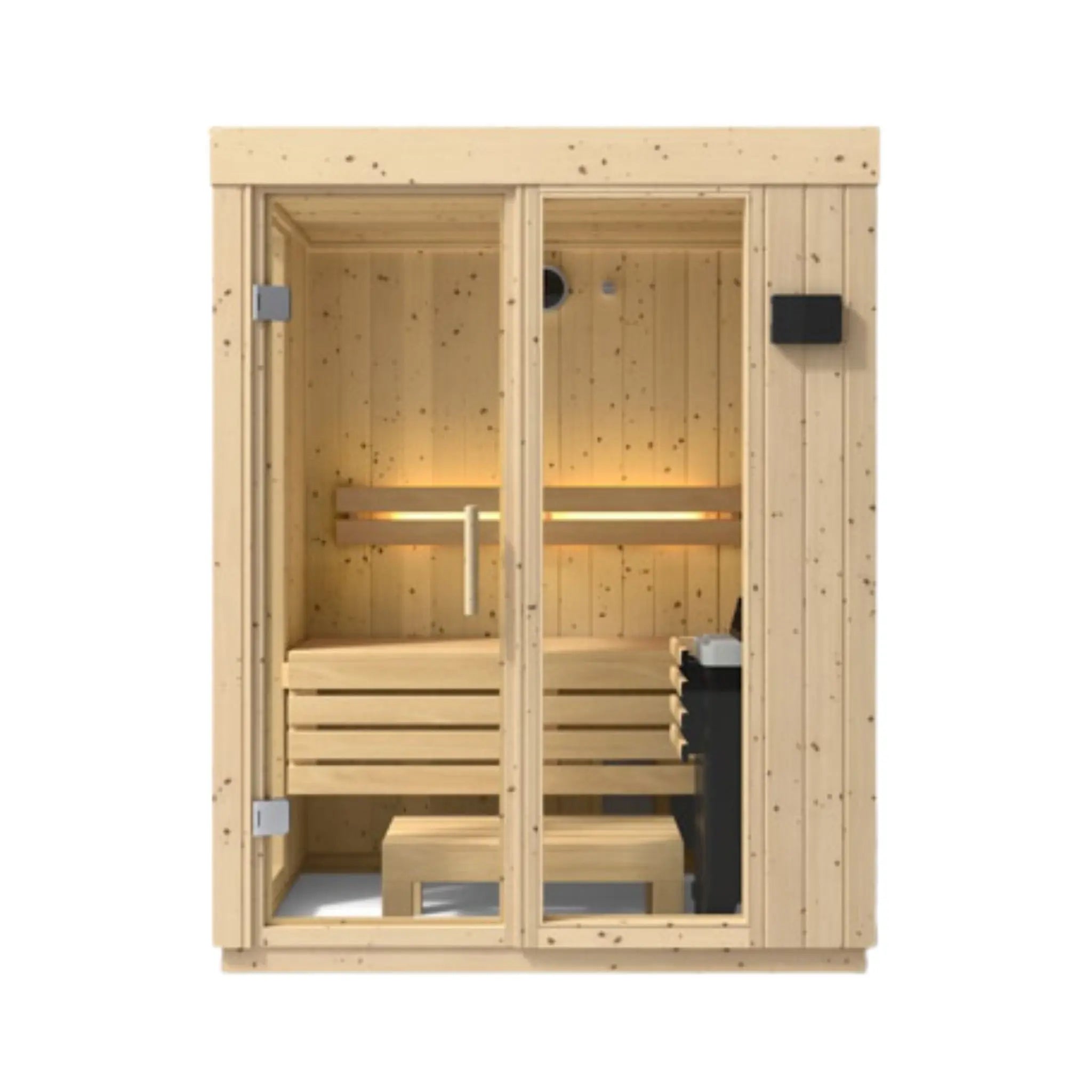 Kohler C1 Luxury Indoor Scandinavian Spruce Home Sauna Kit (SAK60418) Kohler