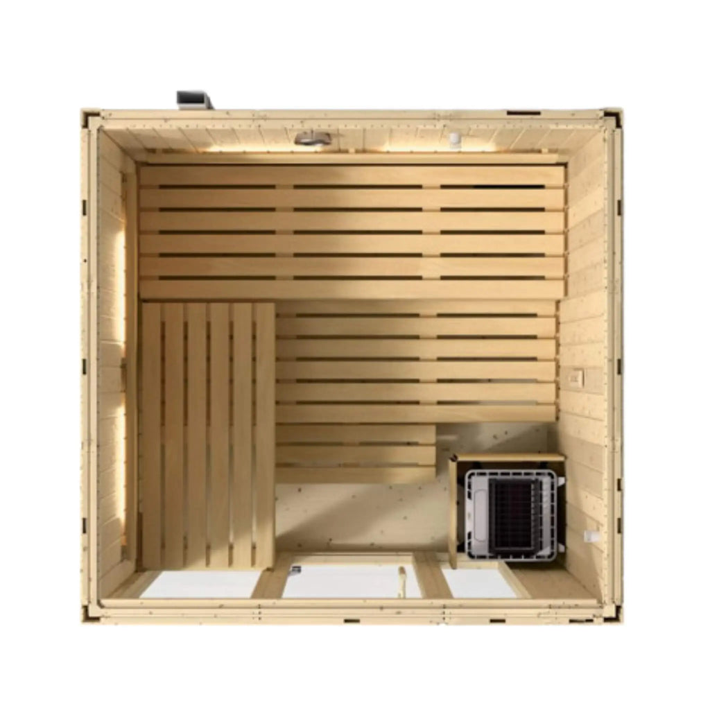 Kohler C1 Luxury Indoor Scandinavian Spruce Home Sauna Kit (SAK60418) Kohler