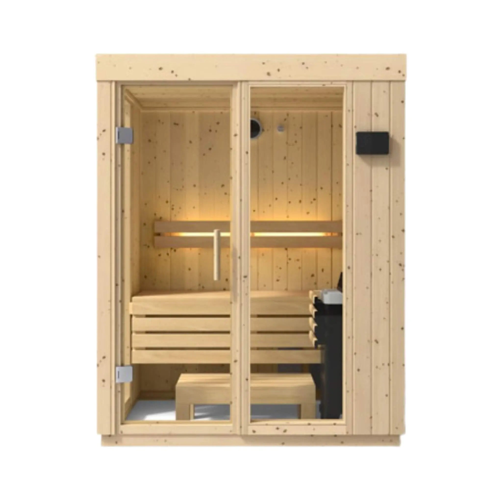 Kohler C1 Luxury Indoor Scandinavian Spruce Home Sauna Kit (SAK60418) Kohler