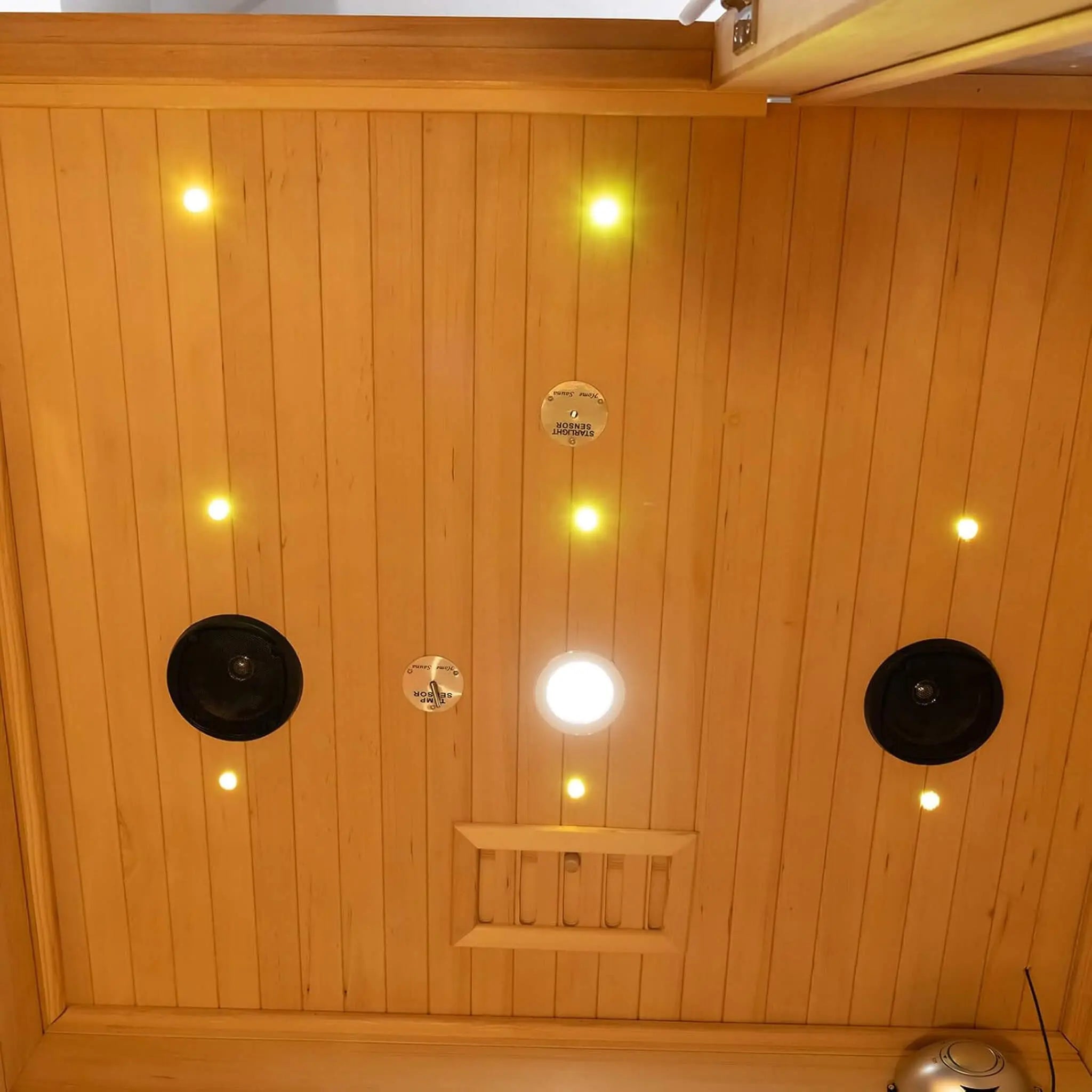 Rövia Luma sauna interior ceiling detail