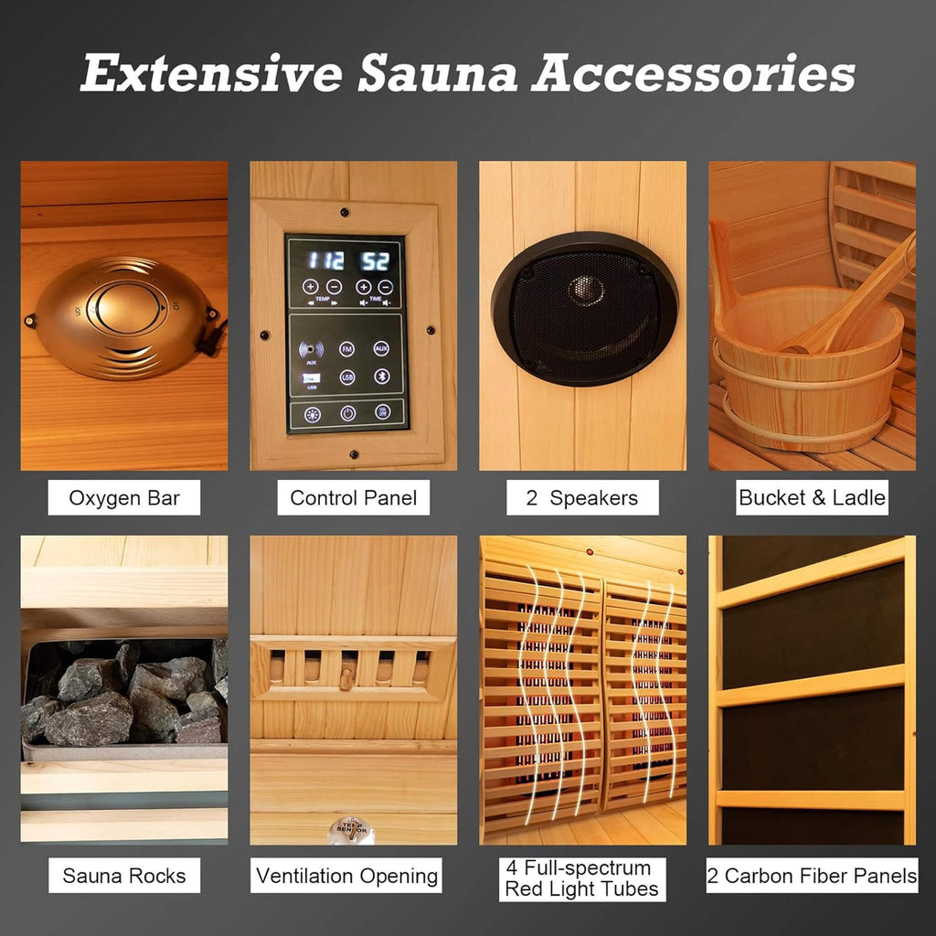 Rövia Luma sauna included accessories