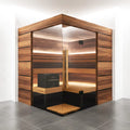 ThermaSol Astra Tyrol wood interior with thermo-aspen benches and backrest