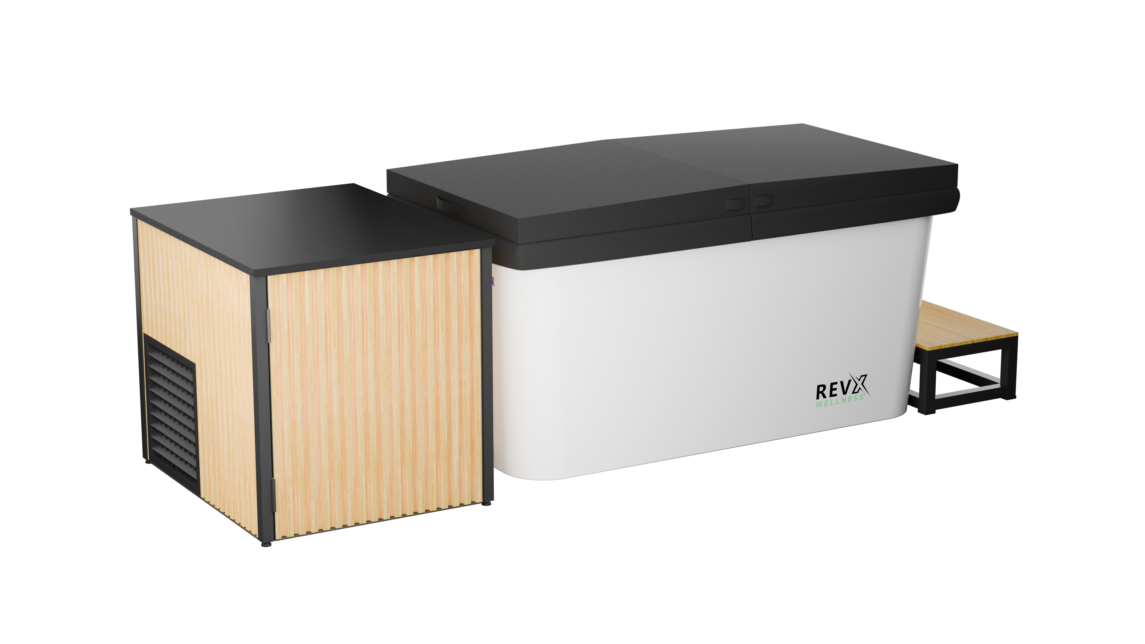 RevX X Tub Acrylic Cold Plunge + LUX Chiller & Filtration System