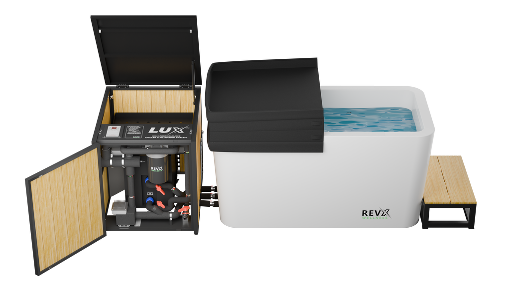 RevX X Tub Acrylic Cold Plunge + LUX Chiller & Filtration System